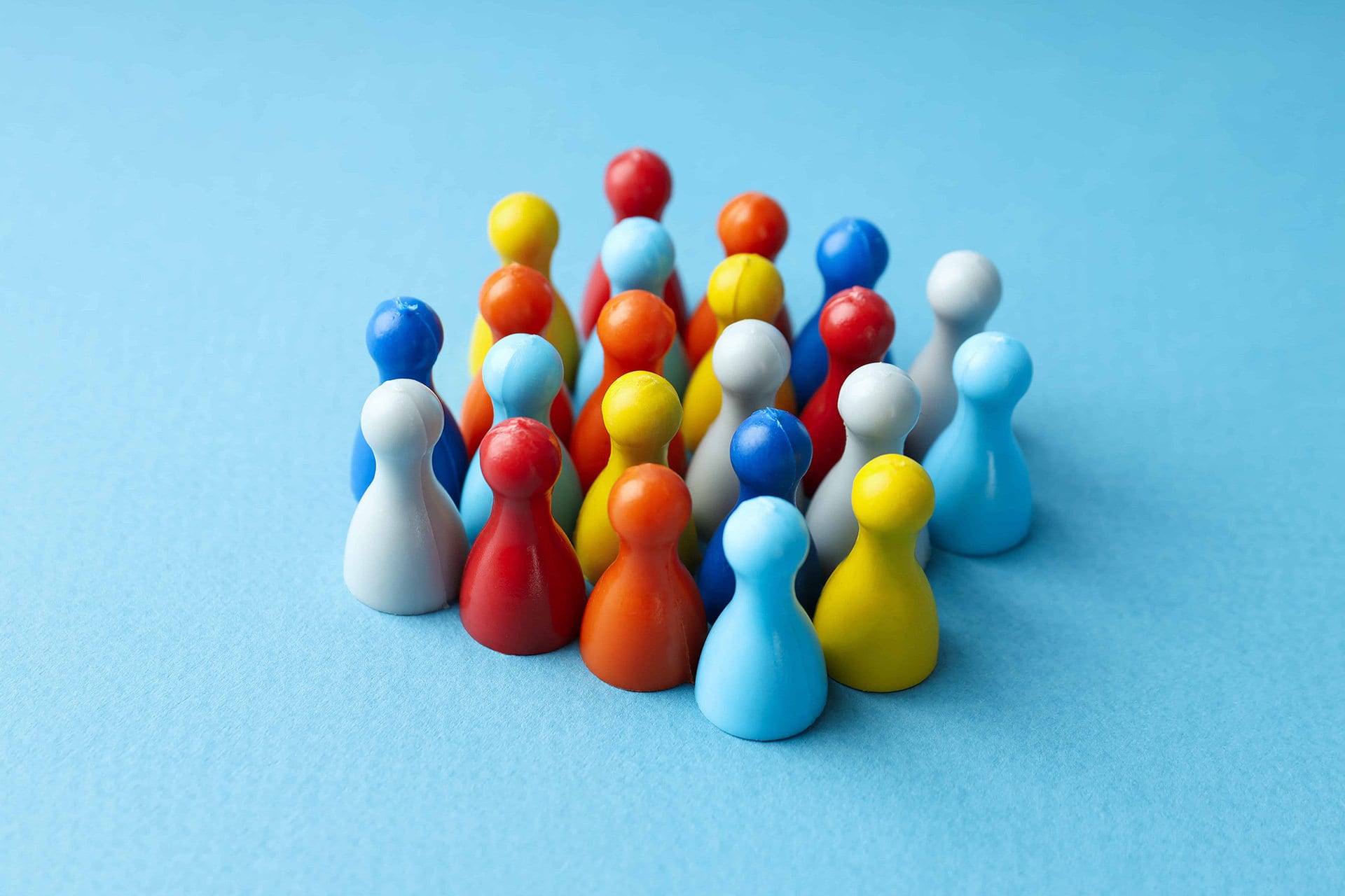 Unified Communications. Colorful Pins aligned in place.