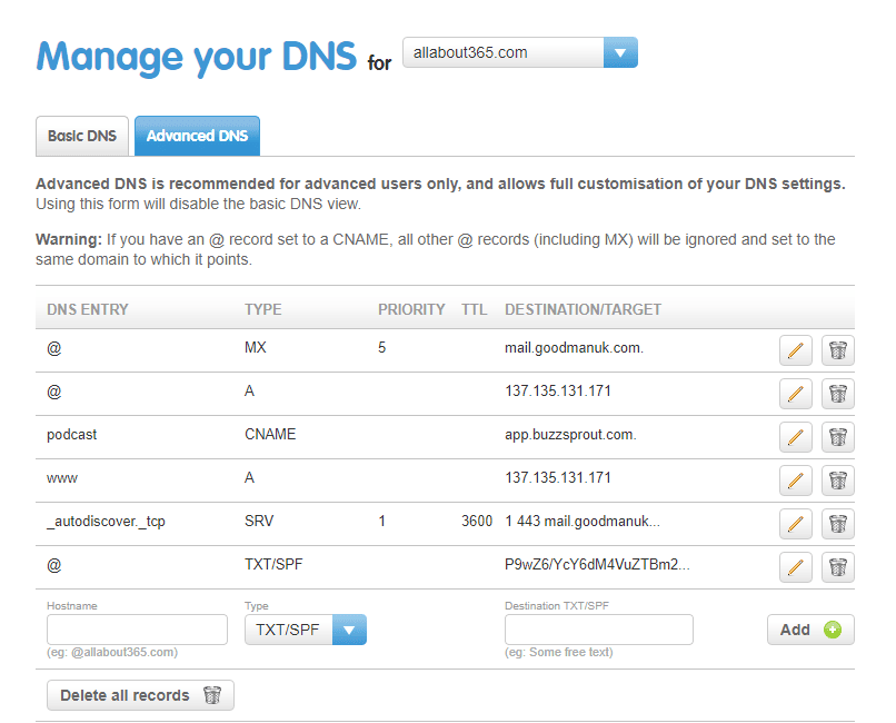 Updating DNS Records