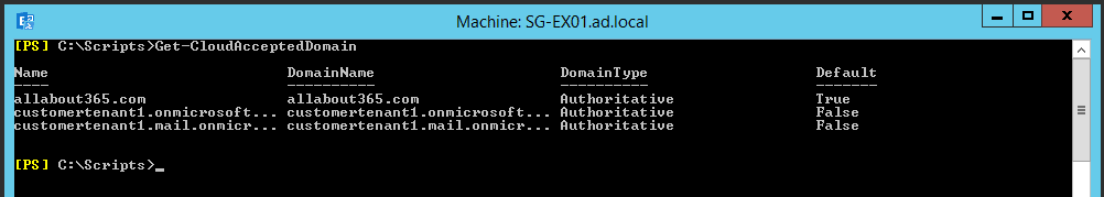 Accepted Tenant Domains