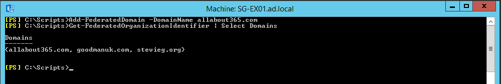 Adding Federated Domain